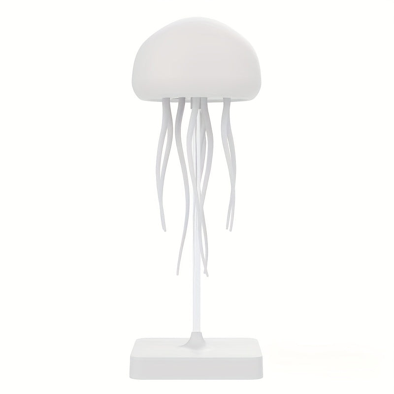 A Table Lamp Designed Like a Jellyfish, Powered by USB, Featuring LED Night Light Capabilities, with a Gradient Lighting Effect, Perfect for Decorating Bedrooms And Parties, Offering a Modern And Vibrant Illumination