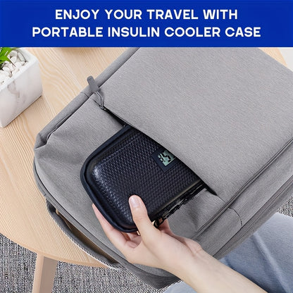 SEARVGRH24 Hour Insulin Cooler Travel Case, Refrigerated Medication Travel Case with Temperature Display, Diabetes Travel Case, Wristband And 2 Reusable Ice Packs