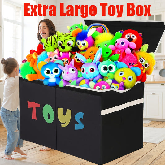 31.7gal Extra Large Box (Patents and Copyrights Pending), Collapsible Sturdy Kids Chest for Boys, Girls, Kids, Storage Organizer Bins with Lids, Box Baskets for Living Room, Bedroom, Nursery Shelf Baskets, Shelf Baskets