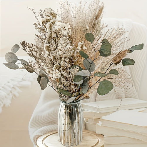 Pampas Grass Decor Set 42pcs Boho Dried Flowers for Vase, Bohemian Home Decor, Wedding Bouquet, Bathroom & Living Room Arrangement, Natural Dried Greenery with Olive Branches, Rustic Farmhouse Style