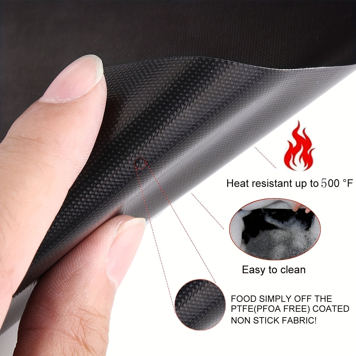 2pcs, Oven Bottom Liner, Extra-Large Heavy-Duty Non-Stick Oven Mat, Reusable Oven Protector Mat, Suitable for Electric & Gas Grills, Outdoor Universal, Kitchen Accessories, Grill Mat, Extralarge Mat, Universal Fit, Nontoxic Material, Nonstick Mat,
