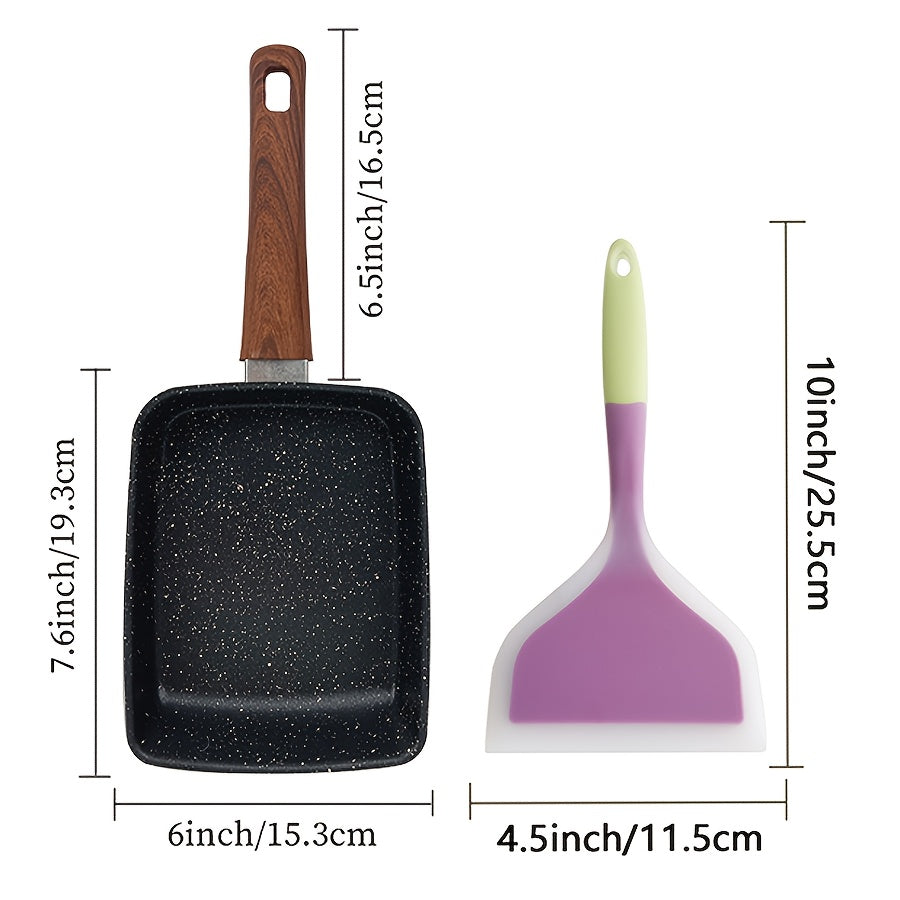 Japanese Nonstick Egg Frying Pan for Making Tamagoyaki, Rectangular Shape Ideal for Omelettes And Rolls. Suitable for Induction And Halogen Stoves, Dishwasher Safe, And Designed for Stovetop Use. Ergonomically Crafted And Built to Last