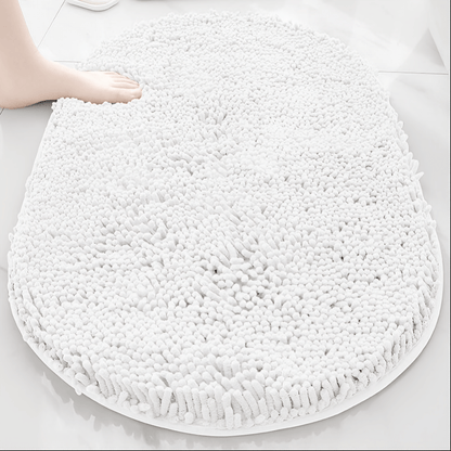 1pc, Chenier Bathroom Non-slip Mat - Super Absorbent Soft Carpet Non-slip Design Suitable For Bathroom Kitchen Indoor And Outdoor, Anti-slip Dog Mat/pet Mat, Comfortable And Durable Easy To Clean Oval Floor Mat
