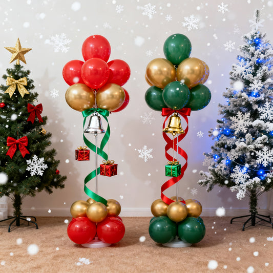 Balloon Column Stand Kit Set of 2, 7Ft Height Adjustable Balloon Arch Kit, Metal Telescopic Pillar Balloon Stand, Birthday Party, Graduation, Wedding Christmas Decorations