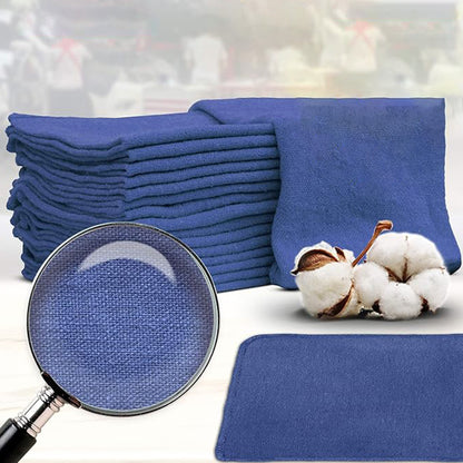 Cotton Shop Rags 12x14 Inch Absorbent Lint-Free Cleaning Towels Multipurpose Shop Towels for Automobile Garage Industry Home Red White Navy Blue 50 100 150 200 500 Pack Bulk Value