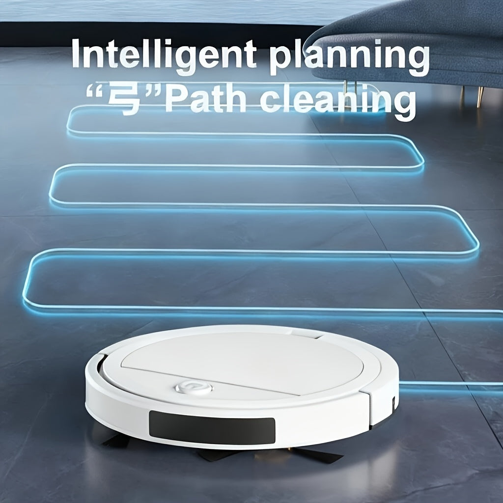 Three-In-One Vacuum Cleaner, Suitable for Floor Cleaning, Pet Hair Cleaning, Paper And Garbage Cleaning, Multi-Functional Robot Vacuum Cleaner, 2000Pa Suction, 150 Minute Life, Powerful Cleaning