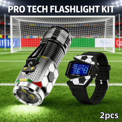 4/2 Super Bright Handheld Flashlight, LED Strong Illumination Work Lamp, Multi-functional Watch, Precise Timing Watch, Side-light Adjustable-focus Flashlight, Multiple Lighting Modes, Long-distance Far-reaching, No Box