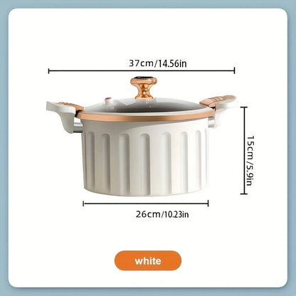 Enamel Cooking Pot, Large-capacity Double-handled Stew Pot, Non-stick Multifunctional Home Pot, Suitable for Large Gatherings Such As Labor Day, Christmas, And Other Celebrations.