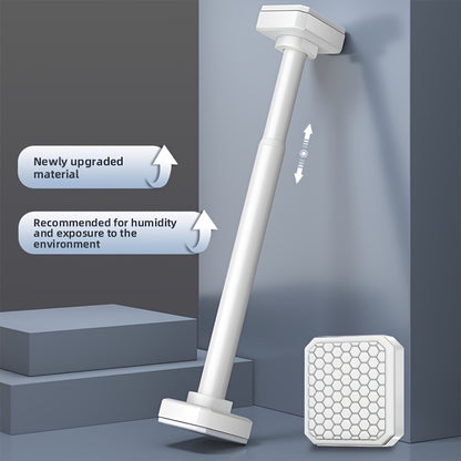 1pc No Hole Home Balcony Hanging Rod, Telescopic Drying Rod, Multifunctional Balcony Coat Rack, Telescopic Tension Curtain Rod, Telescopic Bathroom Bathrobe Towel Rack, No Hole Home Curtain Rod, Bathroom Telescopic Rod