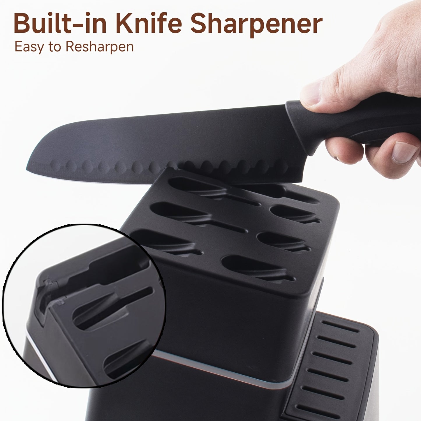 15pcs Professional Kitchen Knife Set with a Black Knife Holder, Including Chef'S Knives And Kitchen Scissors, Made of High-Carbon Stainless Steel for Exceptional Sharpness, Suitable for Home And Restaurant Use, Perfect for Christmas And New Year