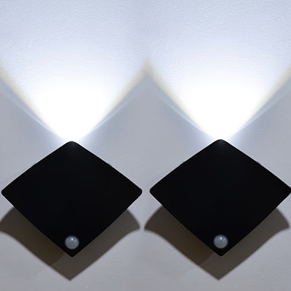Magnetic LED Motion Sensor Wall Light USB Rechargeable – Wireless Night Light for Hallway, Stairs, Bedroom & Kitchen in White or Warm Light (1, 2 or 4 Pack)