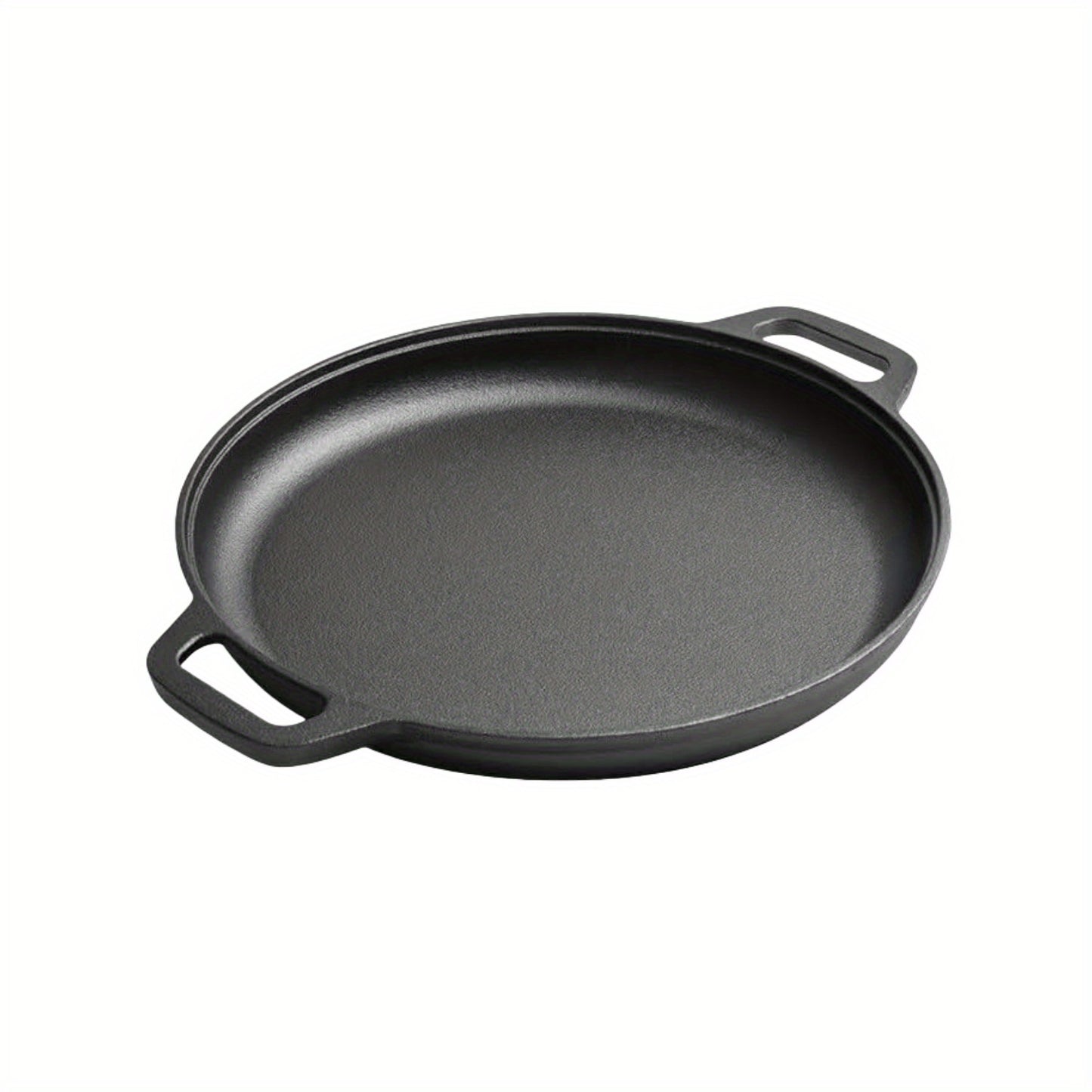 1/ 2/ 3pcs Cast Iron Pan, Pre Seasoned, Multifunctional, Non-stick, for Pizza Lovers, Home Kitchens, Outdoor Cooking, Durable, Even-Heating, Versatile, Compatible with All Stoves, Perfect for Home Kitchens And Outdoor Cooking