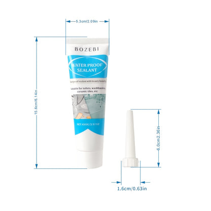 3.57oz, Waterproof Tile Grout Sealant, Sink & Floor Gap Filler For Kitchen And Bathroom, Caulking Sealant, Odor-Free Easy Handling Adhesive, Strong Durability Tile Refill Agent - White