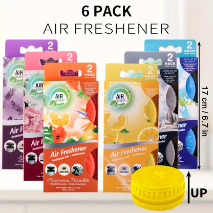 6 Packs Air Freshener, Total Of 6 Pack Lasts Up To 30 Days Each. Odor Eliminator For Small Spaces, For Bathroom, Kitchen, Garbage Can, Cat Litter Box, Car