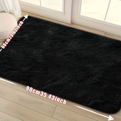 1pc Cozy Tie-Dye Plush Mat – Soft, Absorbent, Non-Slip,, Perfect for Living Room & Bedroom Décor, Modern Luxury Home Accent, Machine Washable Polyester Material, Rugs for Living Room