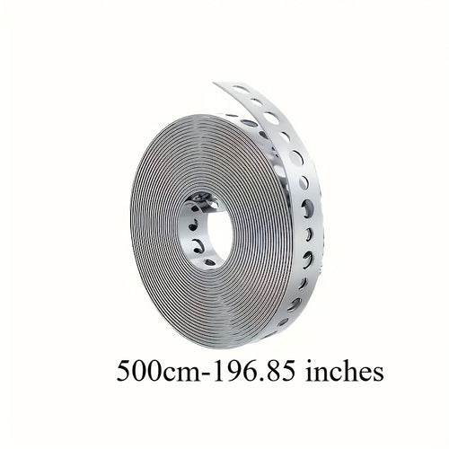 Galvanized Steel Pipe Support Bar with Pre-Drilled Holes - Heavy-Duty Corrosion-Resistant Hanging Rod for Plumbing HVAC Garage Workshop, Industrial Metal Tube Rack, 5m / 10m / 15m Options