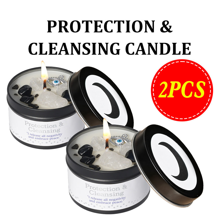Manifestation Candles Scented Soy Wax with Golden Crystal – Law of Attraction Abundance Candle for Meditation, Yoga & Focus | Spiritual Gift for Women with Guidance Card | Christmas, Birthday, New Year