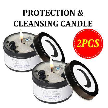 Manifestation Candles Scented Soy Wax with Golden Crystal – Law of Attraction Abundance Candle for Meditation, Yoga & Focus | Spiritual Gift for Women with Guidance Card | Christmas, Birthday, New Year