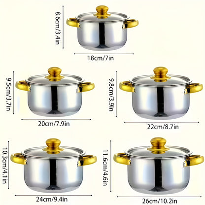 1/10/12pcs Pots And Pans Cookware Sets, Non-stick Cookware Set, Heat-resistant, FryingPan, Saucepan, StewPot, Multifunctional, Stylish, Durable, Suitable for All Stoves, Pot Sets for Kitchen for Cooking Non Stick