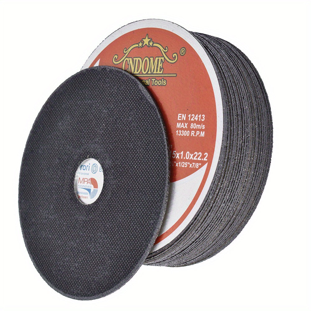 Cut-Off Wheels 100 Pack 4-1/ 2 X 1/ 25 X 7/ 8 Inch Metal and Stainless Steel Cutt-ing Discs for
