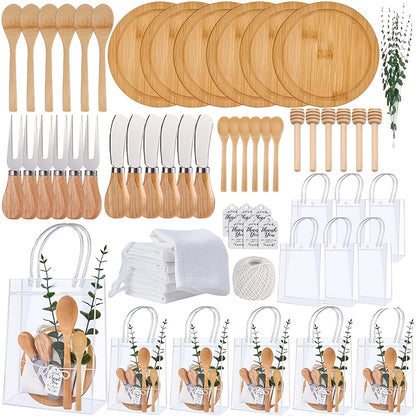 Gift for Her/Him The Winner of The Shower Game Prizes Suit, Square Cheese Board Gifts, Equipped with Knives, Spoons, Gift Bags, Kitchen Towels, and Party Gifts for Bridal Shower Guests. Halloween ChristmasChristmas