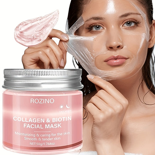Biotin Collagen Mask for Day And Night, Hydrates And Plumps The Skin, Firms And Brightens, Smooths Out Imperfections, Giving a Youthful Appearance. Ideal for Everyday Use And As a Gift for Special Occasions, Ensuring She Has a Radiant Complexion