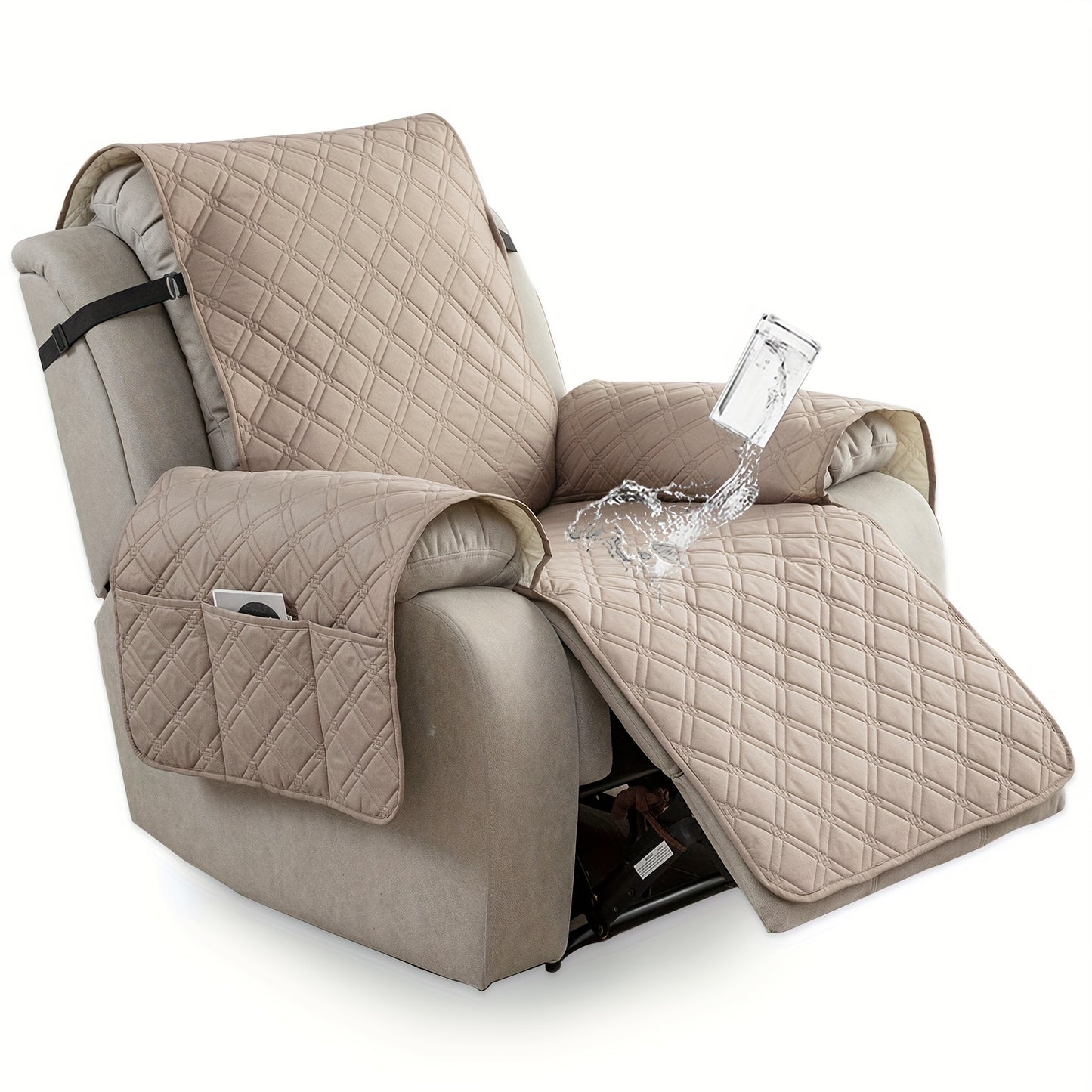 Multi-functional 23-inch Recliner Cover With Practical Pockets - Easy To Install, Scratch-resistant, Machine Washable, Suitable For Outdoor Use And Pet Protection, Easter Decoration