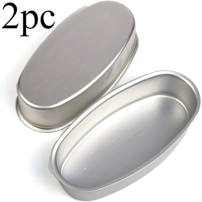 This Set Includes Two Oval Cheese Pans Made of Non-Stick Aluminum, Safe for Oven Use, Perfect for Baking Bread, Cakes, And Meats. Its Versatile Design Makes It Ideal for Both for Home And Bakery Applications