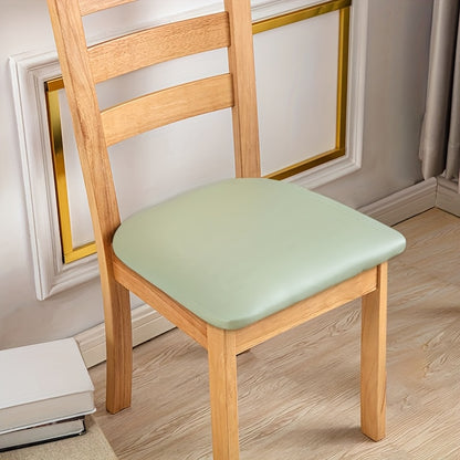 4/6pcs 100% Waterproof PU Dining Chair Slipcovers - Removable Upholstered Chair Cushion Cover For Dining Room, Kitchen, Hotel, And Home Decor