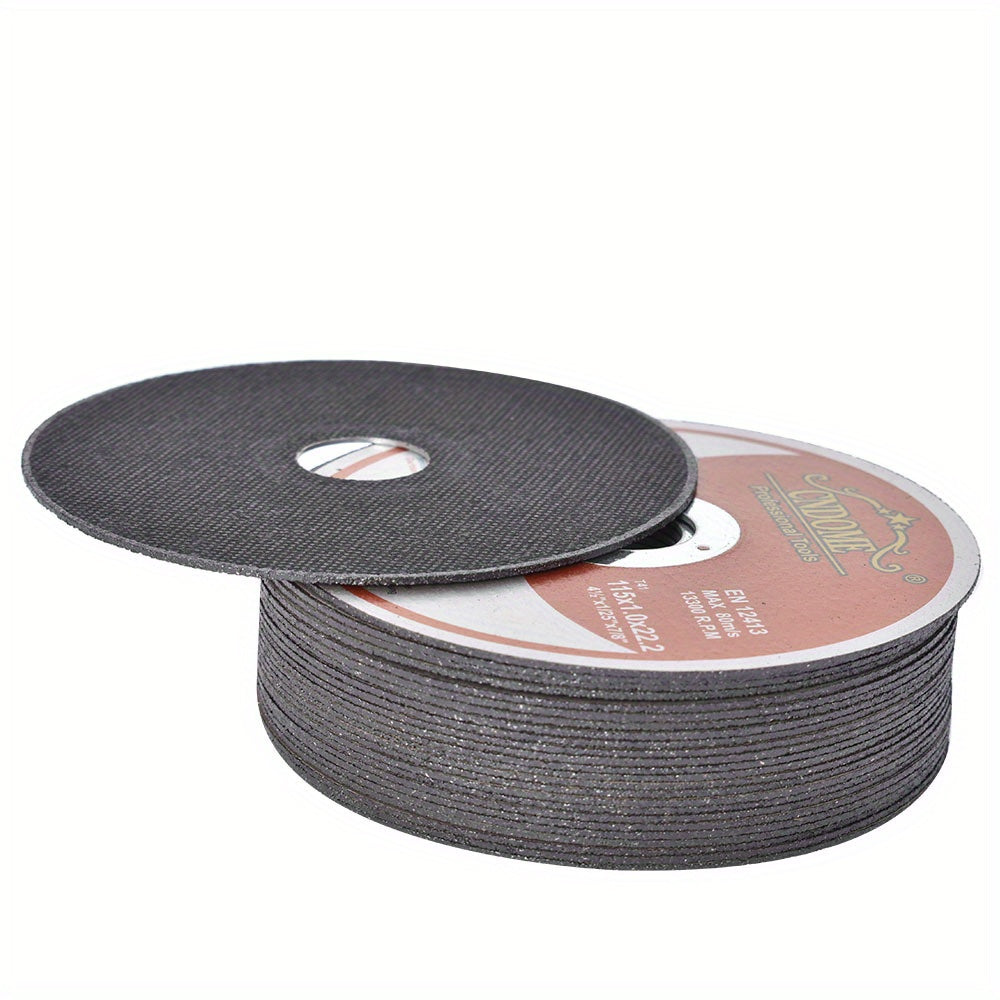 Cut-Off Wheels 100 Pack 4-1/ 2 X 1/ 25 X 7/ 8 Inch Metal and Stainless Steel Cutt-ing Discs for