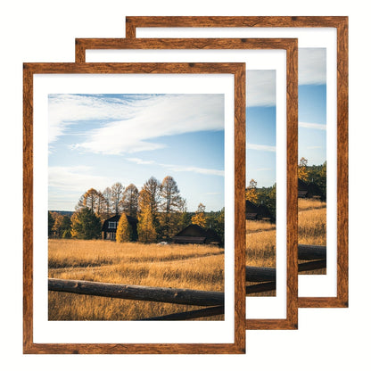 Wall Photo Frames Set of 3 – 12x16 Inch Picture Frames for Wall Display, Multiple Colors, Hallway & Living Room Decor, Gift-Ready
