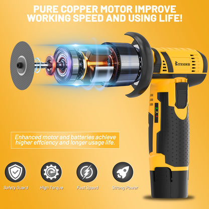 12V Rechargeable Angle Grinder - 19500 Rpm High-speed Electric Sander Multi-functional Polishing And Sanding Tool Suitable For Handwork, Home Repairs, Metal And Wood Processing Men'S Practical Gift Fast Local Warehouse Delivery