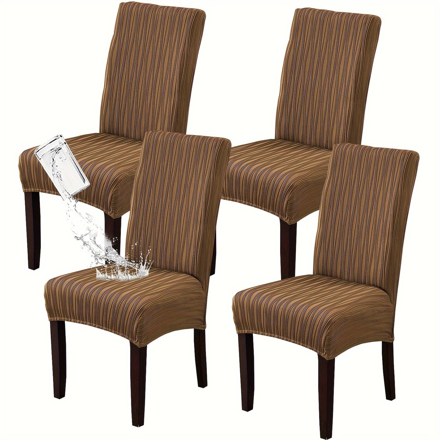 4/6pcs Of Stain-resistant Dining Chair Covers, Restaurant Furniture Protective Covers, Winter Christmas Decor Pet Furniture Protection, Removable And Easy-to-clean Stretch Dining Chair Covers, Valentine's Day Home Decorations