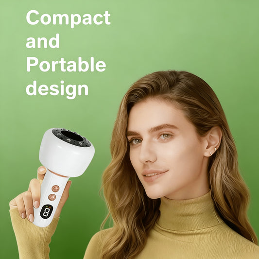 Vacuum Cupping Massager USB Rechargeable Scraping Massage Device Intelligent Suction Cup with 1200mAh Battery for Neck Shoulder Back Pain Relief Home Use