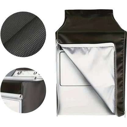 2pcs Washing Machine Dryer Cover, 420D Indoor Outdoor Washer Dryer Protector, Suitable for Top Load and Front Load Washers/Dryers - Premium Outdoor Protective Cover with Zipper Dustproof Laundry Hood