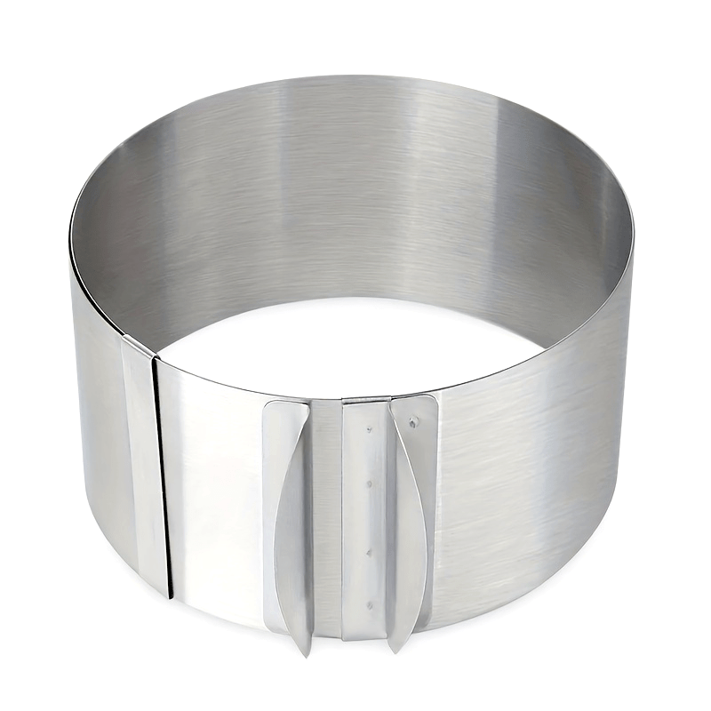 2pcs Adjustable Stainless Steel Cake Ring Mold - 6.3" to 11.8" Diameter, Heavy-Duty 400 Series Construction, Non-Stick Surface, Ideal for Mousse And Baking