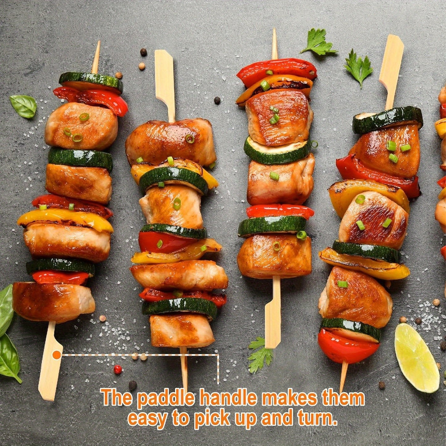 400 Bamboo Skewers for Appetizers, 6-Inch Long Rooster Tail Pick Needle Decorative Toothpicks, Flat Wooden Food Sticks for Party Drink Fruit Barbecue, Appetizer Board Additions