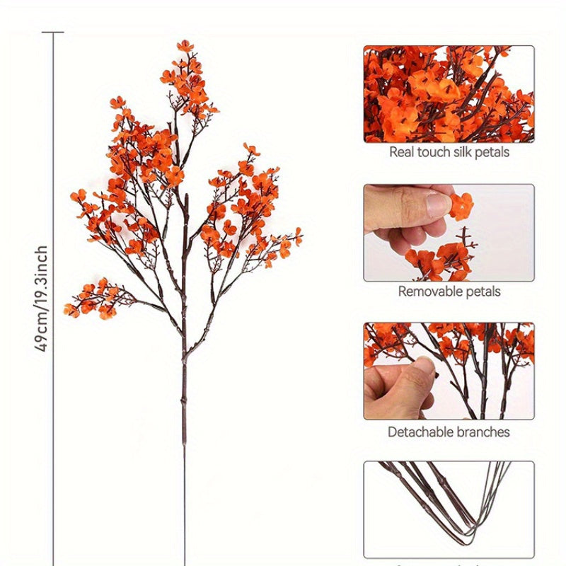 15pcs 4th of July Artificial Flowers, Real Touch Petals, Patriotic Flowers for Independence Day Home Decor Floral Arrangement Table Centerpieces, Independence Day Holiday Decoration