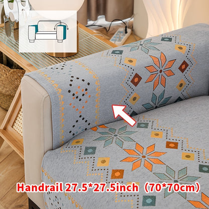 1pc of Bohemian-Style Sofa Mat Suitable for Any Season, Featuring a Easy And Modern Design, Pet-Friendly Materials, And Resistance to Slipping And Scratching, Serving As a Protective Cover for Home Decor