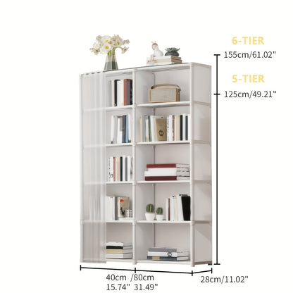 Single/Double Row Multi-Purpose Storage Rack, Easy to Install, 15.75/31.5-Inch Simple Clothing Storage Cabinet, Dustproof And Clutter-Free Bookcase, Suitable for Offices, Classrooms, Living Rooms, Bedrooms, Dormitories, for Organization And Storage