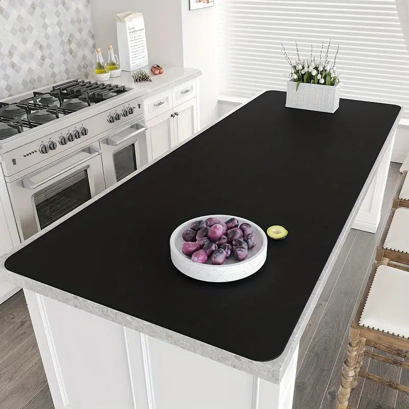 1pc Mat, Countertop Heat-Resistant Mat, Extra Large Countertop Protective Mat, Multifunctional Cuttable Kitchen Counter Mat, for Kitchen Counter And Dining Table, Kitchen Organizers And Storage, Kitchen