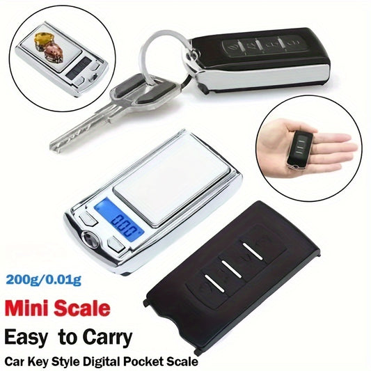 1 Mini Digital Backlit Pocket Scale 0.01g Precision, Portable Keychain Scale for Jewelry, Herbs, Food, Kitchen