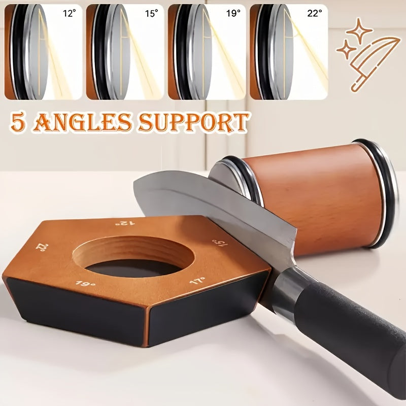 1 Set Of Diamond Rolling Knife Sharpeners, Two-angle/five-angle Rolling Knife Sharpeners, Exquisite Christmas Kitchen Gifts, Suitable for Kitchen And Outdoor Knives - Perfect Halloween Gift/Christmas Gift for Chefs