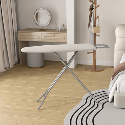 Costoffs Ironing Board Full Size Adjustable & Foldable Iron Table with 4-Leg Stand and 4-Layer Pad, Portable Iron Board for Home, Dorm, Laundry Room, Furniture for Home