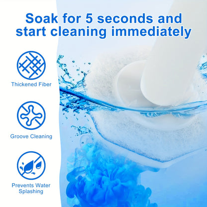 120/58 Count Toilet Wand Refills Without Handle, Disposable Fiber Toilet Wand Refills Compatible with CloroxxBrands Wand, Upgraded Fiber Brush Refills for Toilet Bowl Cleaning