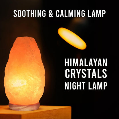 1 Pc Himalayan Glow Salt Lamp with Dimmer touch Control Switch 5-7 lbs