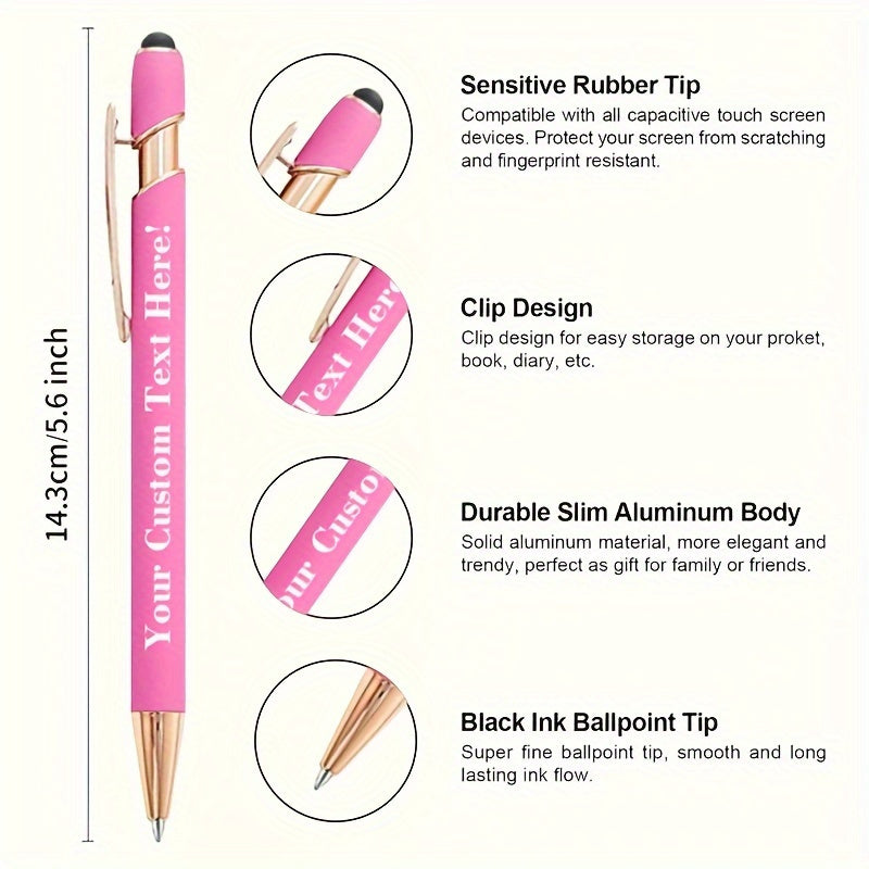 Ballpoint Stylus Pens 30 Pack – 2-in-1 Touchscreen Stylus & Ballpoint Pen with Comfortable Grip, Personalized Engraving, Bulk Set for Office, School, Wedding & Party Favors