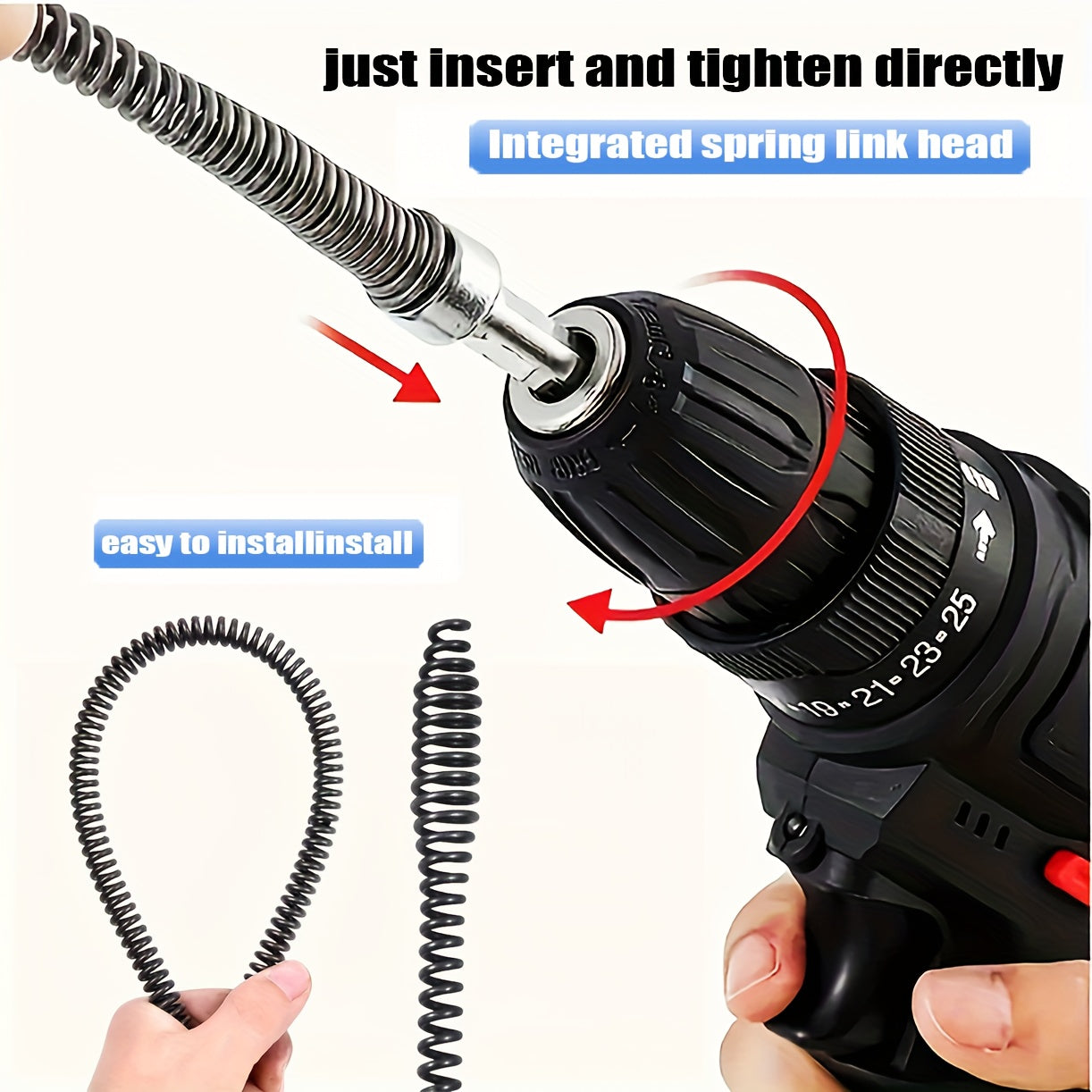 1pc Of 59.06 Inch Flexible Pipe Unclogger - Multifunctional Sink And Toilet Unclogger, Hair And Waste Removal Expert, Bathroom And Kitchen Drain Cleaner, Pipe Snake Accessory - Easy to Use, Durable, Space Saving Design
