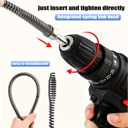 1pc Of 59.06 Inch Flexible Pipe Unclogger - Multifunctional Sink And Toilet Unclogger, Hair And Waste Removal Expert, Bathroom And Kitchen Drain Cleaner, Pipe Snake Accessory - Easy to Use, Durable, Space Saving Design