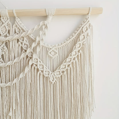 1pc of Large Macrame Wall Hanging, a Bohemian Tapestry for Home Decor, Handmade And, Suitable for Bedroom, Living Room, Or Wedding Party, Measuring 43 Inches by 32 Inches
